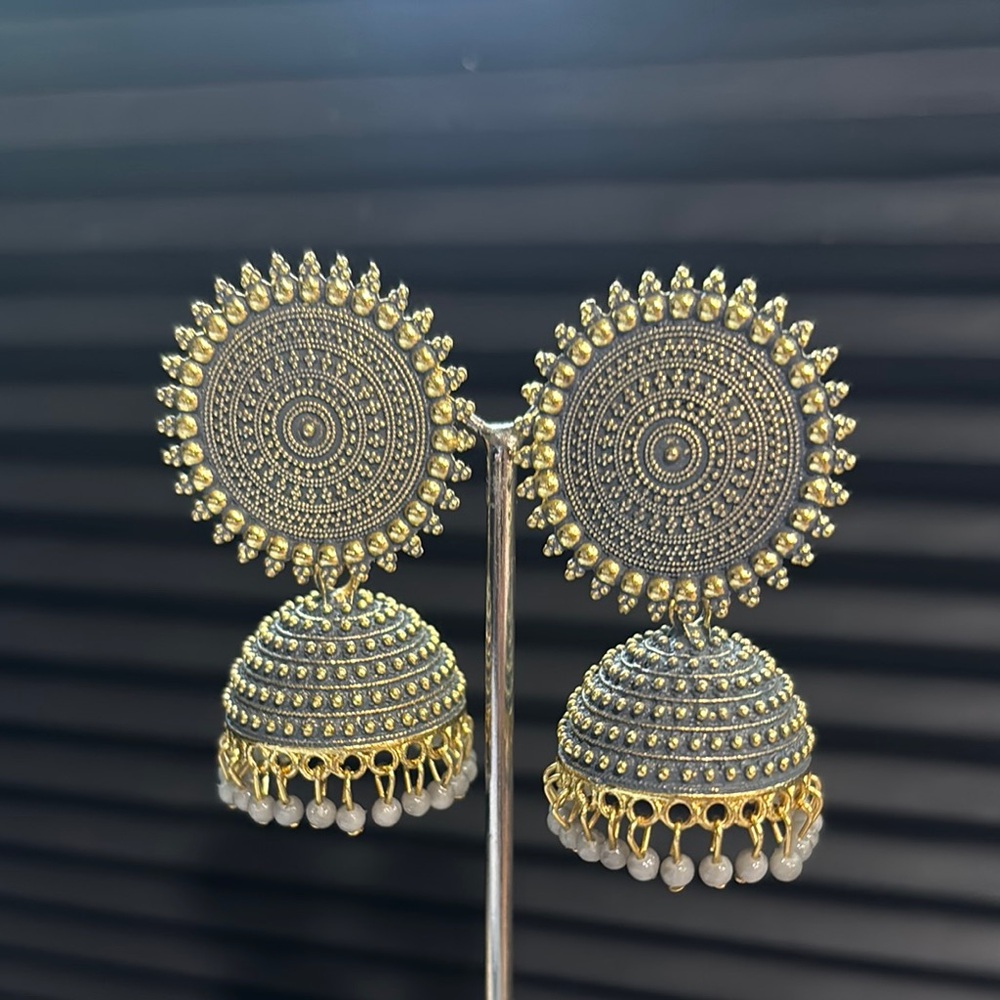Gold and Silver Statement Earrings